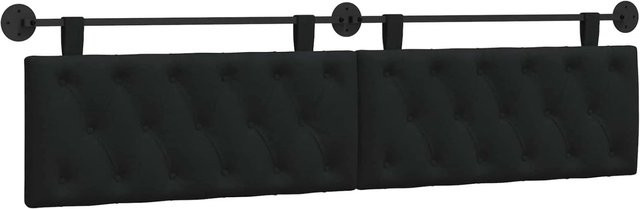 vidaXL Wandmontiertes Polsterpaneel Schwarz B/H/T: 210 x 55 x 7 cm - Bild 1