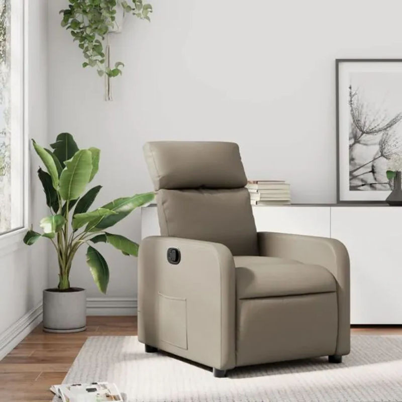 Relaxsessel von vidaxl in Braun und Beige aus Kunstleder im modernen Design - Bild 1