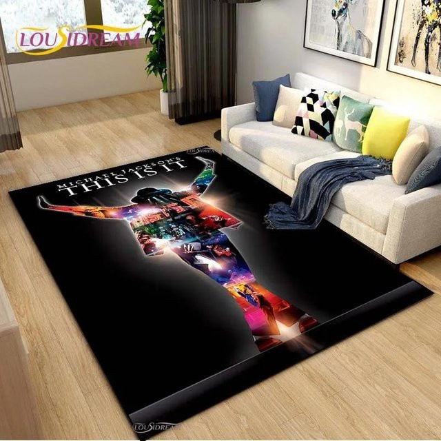MINISO Teppich mit abstraktem Design, rutschfest und waschbar, mehrfarbig, B: 120 cm, L: 160 cm - Bild 1