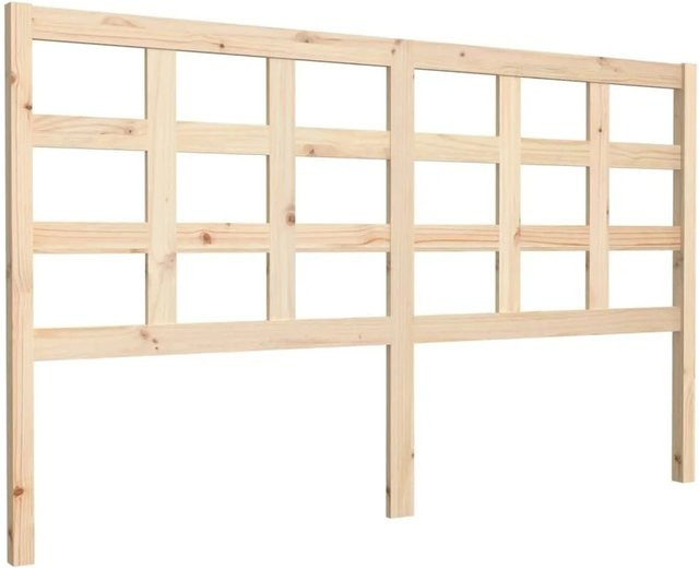 vidaXL Kopfteil aus Massivholz Kiefer in Braun mit rustikaler Optik, B/T/H: 165,5 x 4 x 100 cm - Bild 1