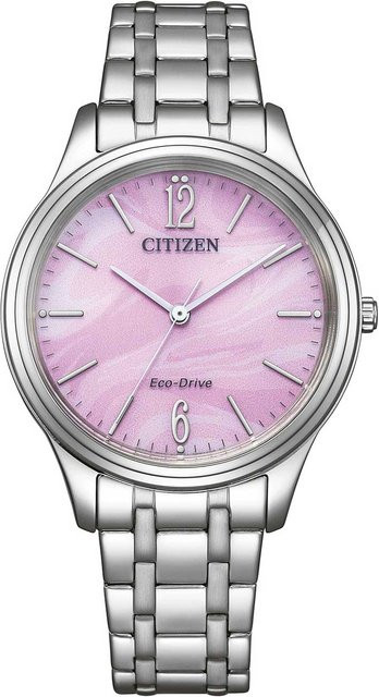 Citizen Armbanduhr, Solar, Edelstahl, Pink, 34 mm, Damen - Bild 1