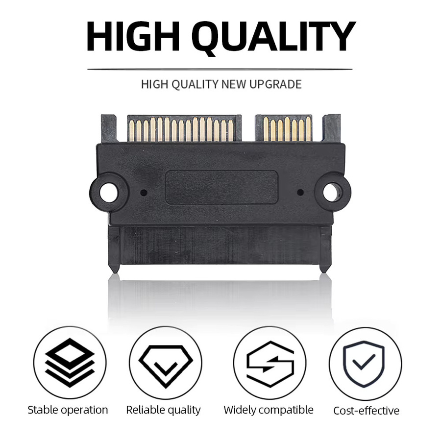 APWIKOGER SATA 22 Pin 7 + 15 Pin Stecker auf SATA 22 Pin 7 + 15 Pin Buchse Adapter in Schwarz - Bild 3