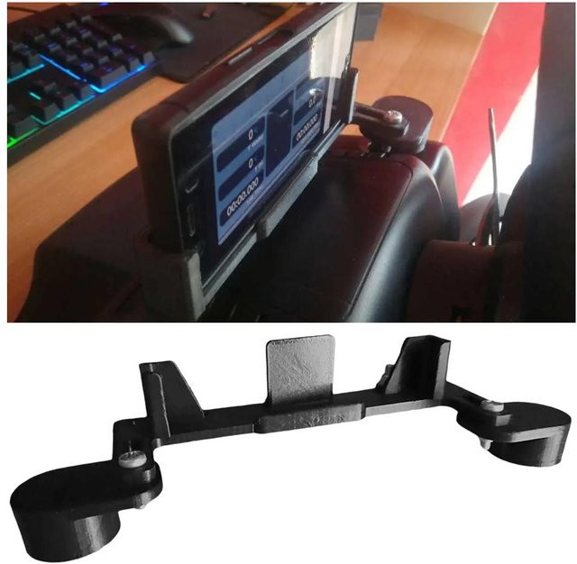 Logitech G29 und G920 Racing Simulator Handy Halterung in Schwarz - Bild 1