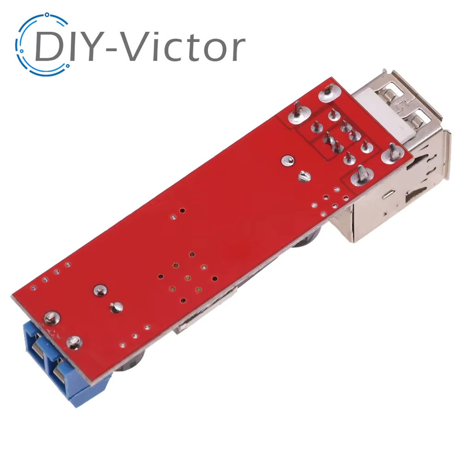 LM2596 Dual-USB DC-DC Abwärtswandler Modul für Fahrzeugladegeräte, 6V-40V auf 5V 3A, Rot - Bild 2