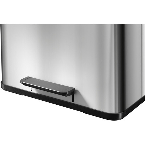 Hailo Öko Trio Plus L Tretabfalltrenner aus Stahlblech und Kunststoff, Silber/Grau, B: 47,0 cm, H: 43,0 cm, T: 34,0 cm - Bild 3