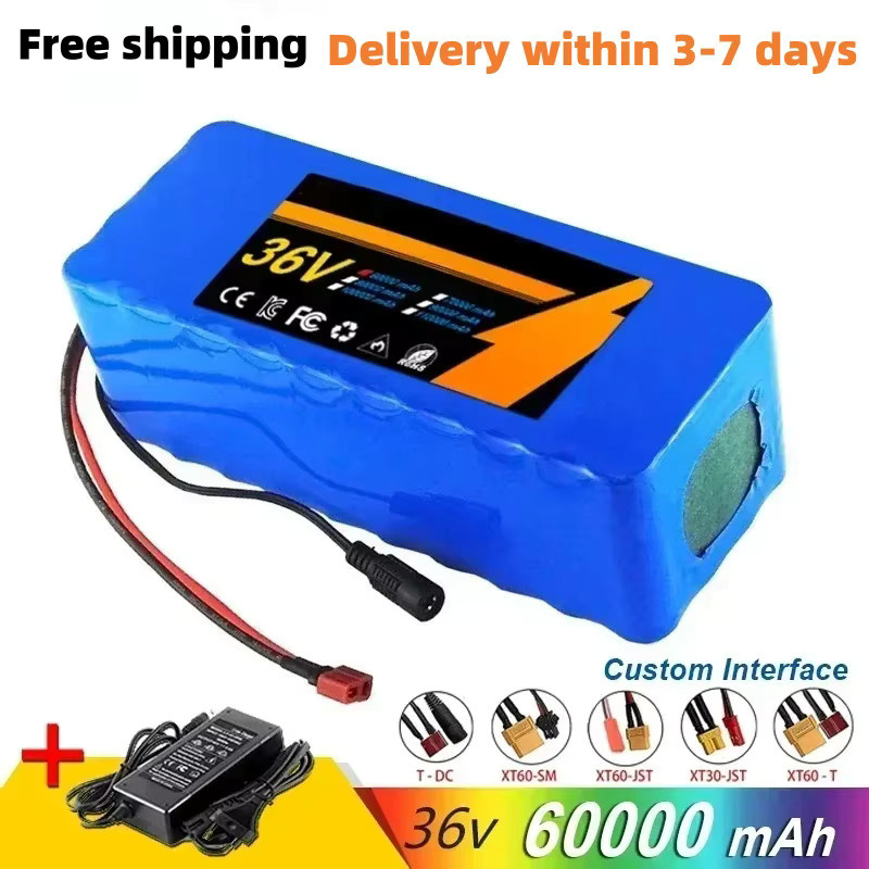 Original 10S4P 36V 60000mAh Lithium-Batterie für Elektroroller mit 18650 Akkupack in Blau - Bild 2