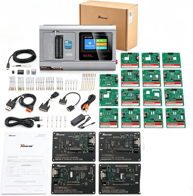 Xhorse Multi Prog ECU TCU Programmiergerät mit SOP44 TSOP48 EEPROM und MQB48 lötfreien Adaptern - Bild 1