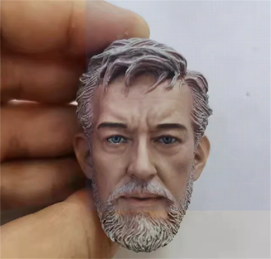 Star Wars Jedi-Meister Obi Wan Kenobi, Kopfskulptur, Maßstab 1:6, Zubehör - Bild 2