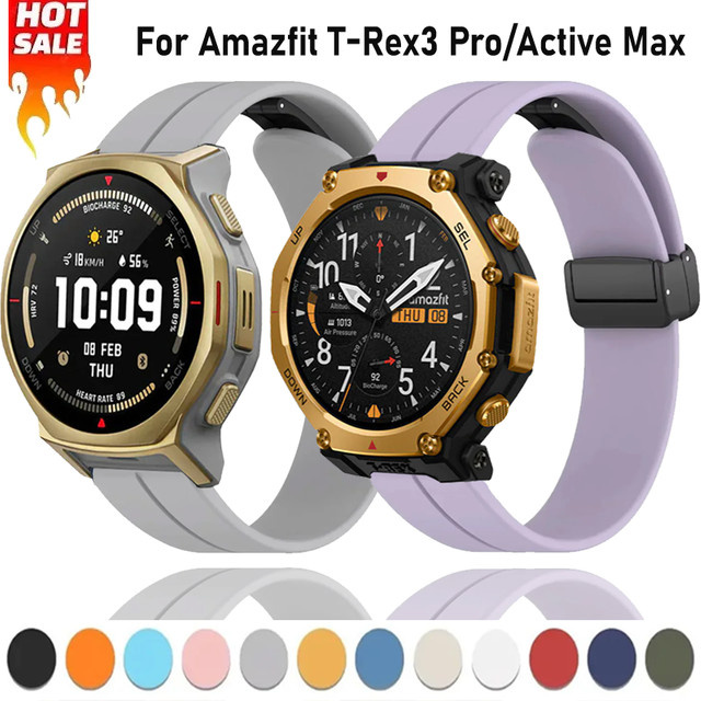 Amazfit Uhrenarmband Silikon, magnetisch, 22mm 20mm, Schwarz, Unisex - Bild 1