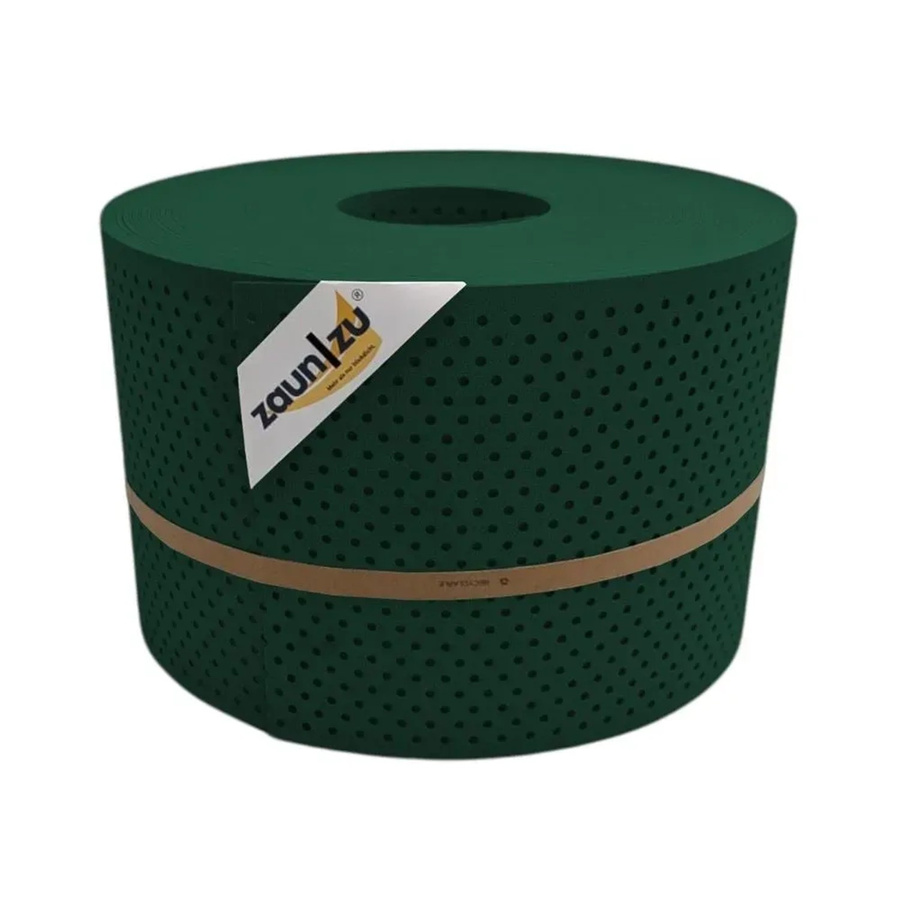 zaun zu Sichtschutzstreifen PP Premium gelocht semi-transparent Grün 50m - Bild 2