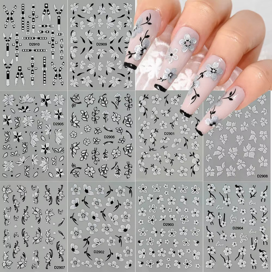 MAFANAILS Nagelaufkleber, Schwarz, Glänzend, Unisex - Bild 2