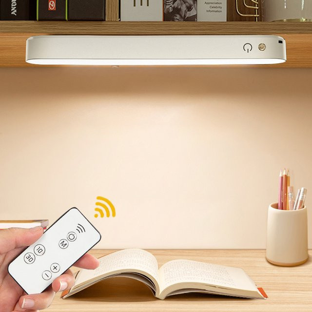 Lyfs LED Tischlampe mit Fernbedienung und USB-Anschluss, Magnetisches Nachtlicht in Weiß für Schlafzimmer und zum Lesen - Bild 1