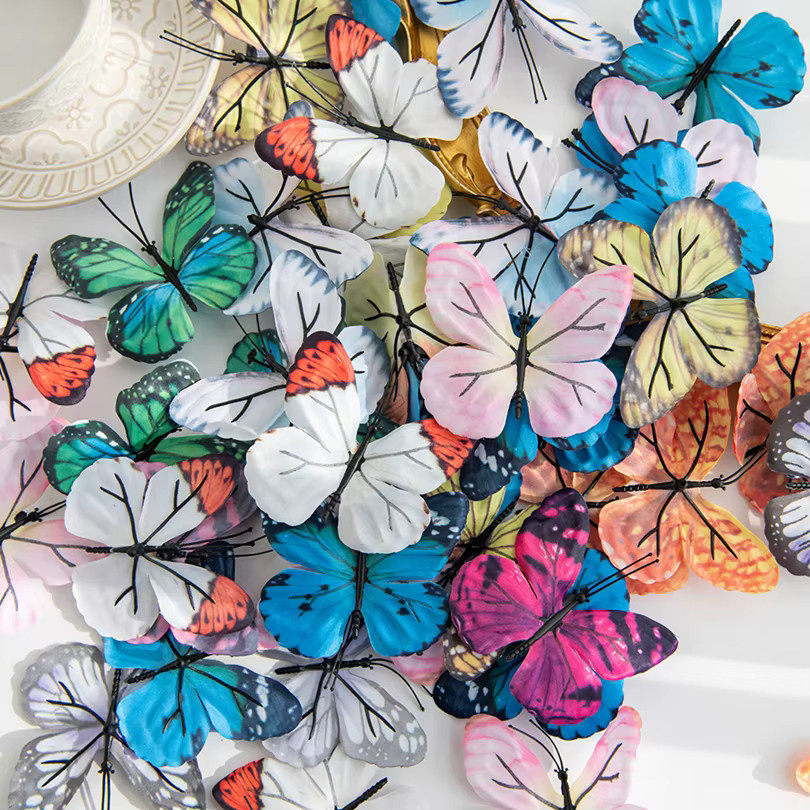 Yusheng 3D Schmetterlinge in Multicolour als dekoratives Zubehör für Hochzeiten, Garten, Partys und DIY-Projekte - Bild 2