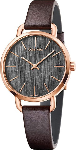 Calvin Klein Damenuhr, Quarz, Edelstahl, Roségold, Leder, 37 mm - Bild 1