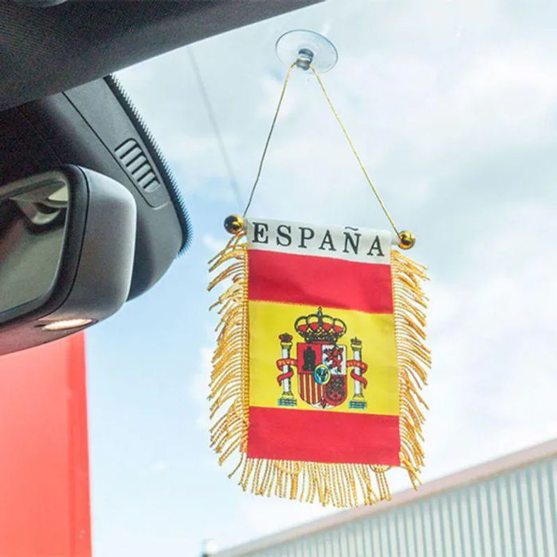 Spanien-Fähnchen mit Saugnapf in Mehrfarbig aus Textil - Bild 2