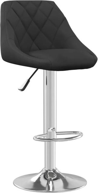 vidaXL Barhocker Schwarz Samt mit 360 Grad Drehsitz und Metallgestell - Bild 1