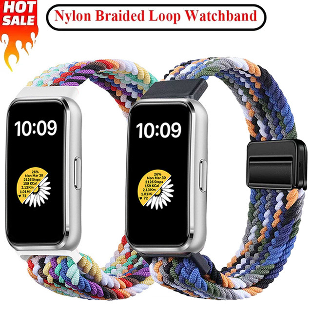 OAKCHARM Uhrenarmband Nylon, geflochten, magnetische Schnalle, Unisex - Bild 1
