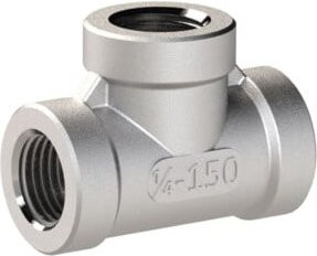 Riegler T-Verteiler aus Edelstahl 1.4408 in Silber, 3 x innen, Rp 1/4 - Bild 1