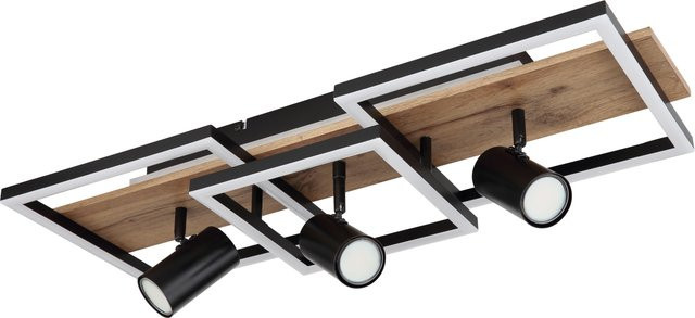 Globo Lighting LED-Deckenleuchte Kassu, 4-flammig, Schwarz matt, B/T/H: 72 x 27 x 18 cm - Bild 1