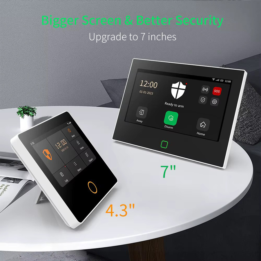 Staniot 7-Zoll Hausalarmsystem in Weiß, kabelloses WiFi und 4G Tuya Smart Security Protection Kit mit 115 dB Sirene und 5000 mAh Akku - Bild 5