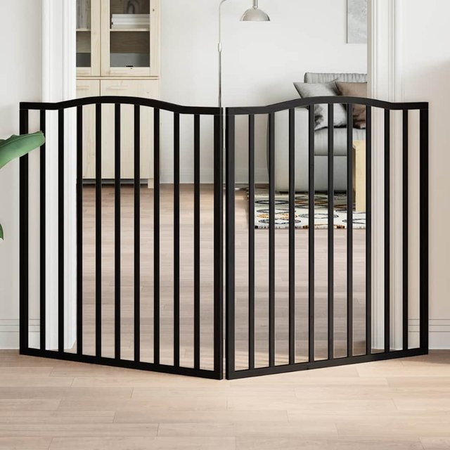Vidaxl Zusammenklappbares Hundetor mit 2 Panelen in Schwarz, Breite: 160 cm - Bild 1