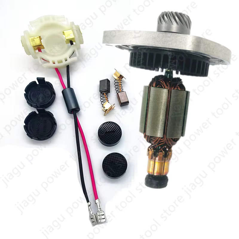 Makita Kohlebürstenhalter-Abdeckung und Ankerrotor für DGA452 BGA452 BGA450 DGA452RMJ DGA452SFE DGA452FE3 DGA452RFE - Bild 2