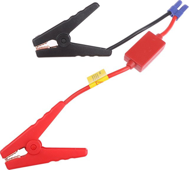 12-V-Starthilfekabel mit EC5-Stecker und Klemmen in Rot zur Auto-Starthilfe mit Lademodul zum Schutz vor umgekehrter Polung - Bild 1