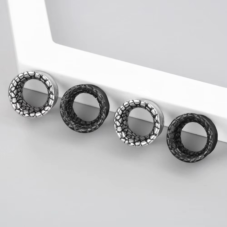 Twolobes Ohr-Plugs, Edelstahl, Silber, Unisex - Bild 2