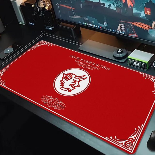 Wanghengyao Gaming-Mauspad XXL in Rot, rutschfeste Spielmatte für Laptop und Tablet, B/T: 60 x 30 cm - Bild 1
