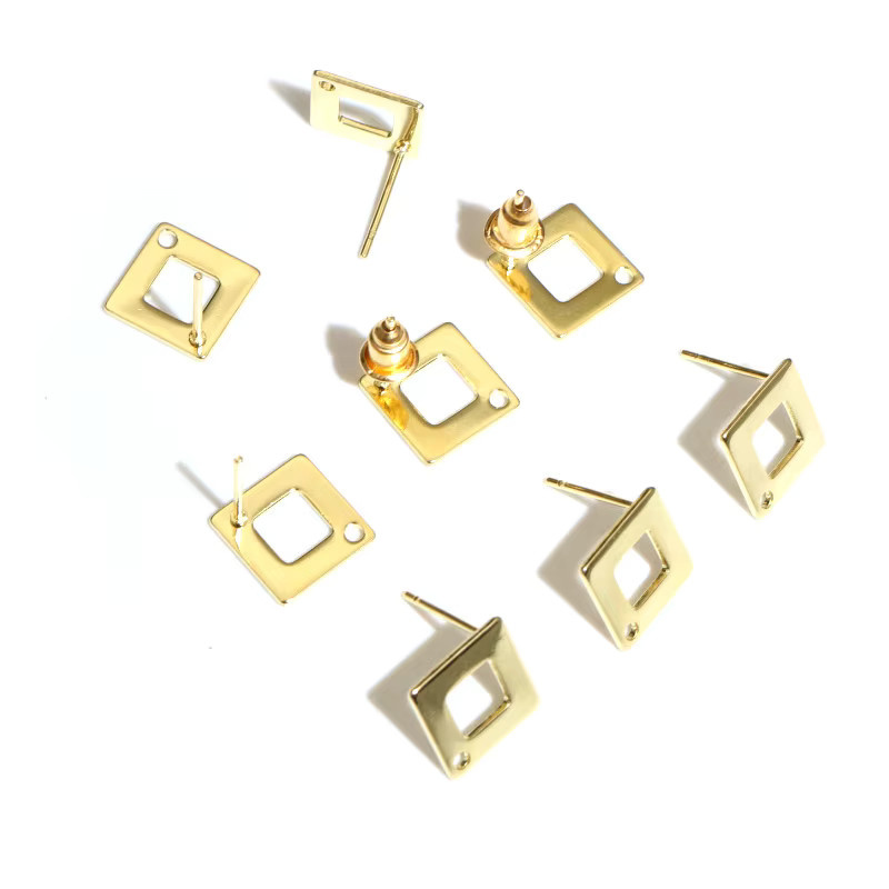 Wadsfred Ohrstecker, 316 Edelstahl, vergoldet, 10 mm, Unisex - Bild 2