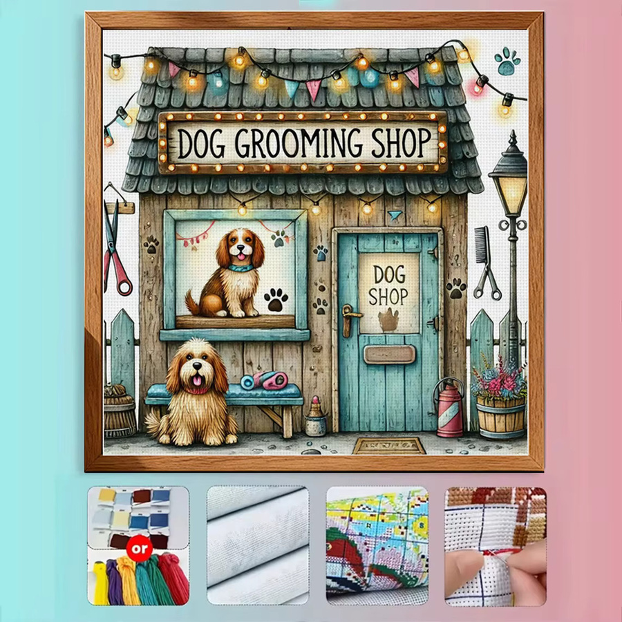 Pet Paradise Kreuzstich-Set zum Selbermachen, 11CT Stickerei in Multicolour, B/H: 36 x 36 cm - Bild 3