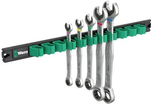 Wera Magnetleiste 6000 Joker 2 Maul-Ringratschenschlüssel Satz 9631 aus Chrom-Molybdän-Stahl - Bild 1