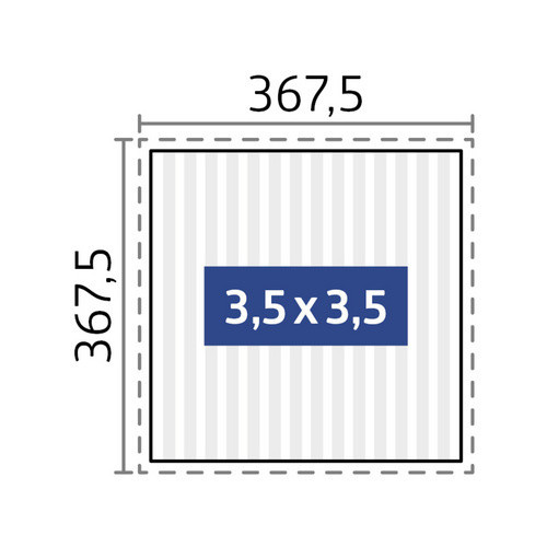 Biohort Pergola modern aus Stahl in Dunkelgrau-Metallic, B/T/H: 367,5 x 367,5 x 264 cm - Bild 2