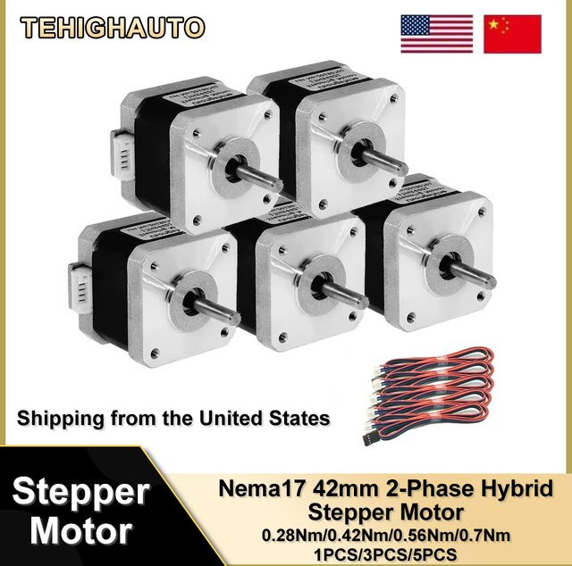 YUN DUAN Nema17 Open-Loop-Schrittmotor 2PH 4-Leiter für DIY 3D-Drucker - Bild 1