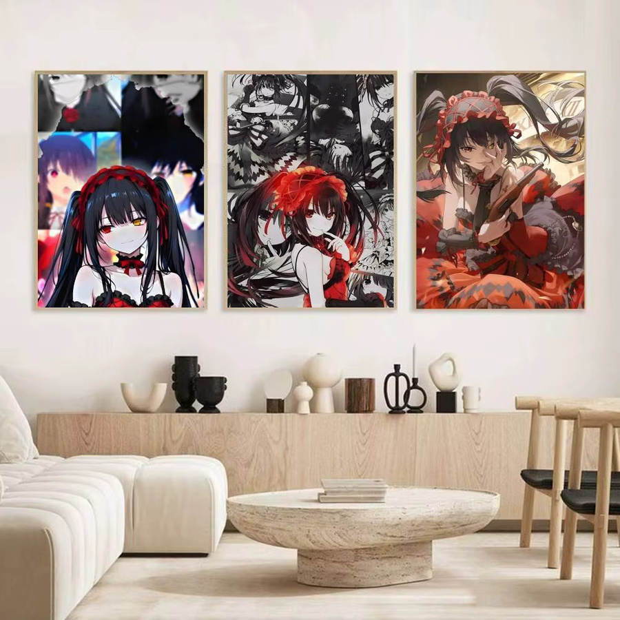 Selbstklebender Anime-Poster Druck Tokisaki Kurumi Motiv in Mehrfarbig für Wanddekoration - Bild 3