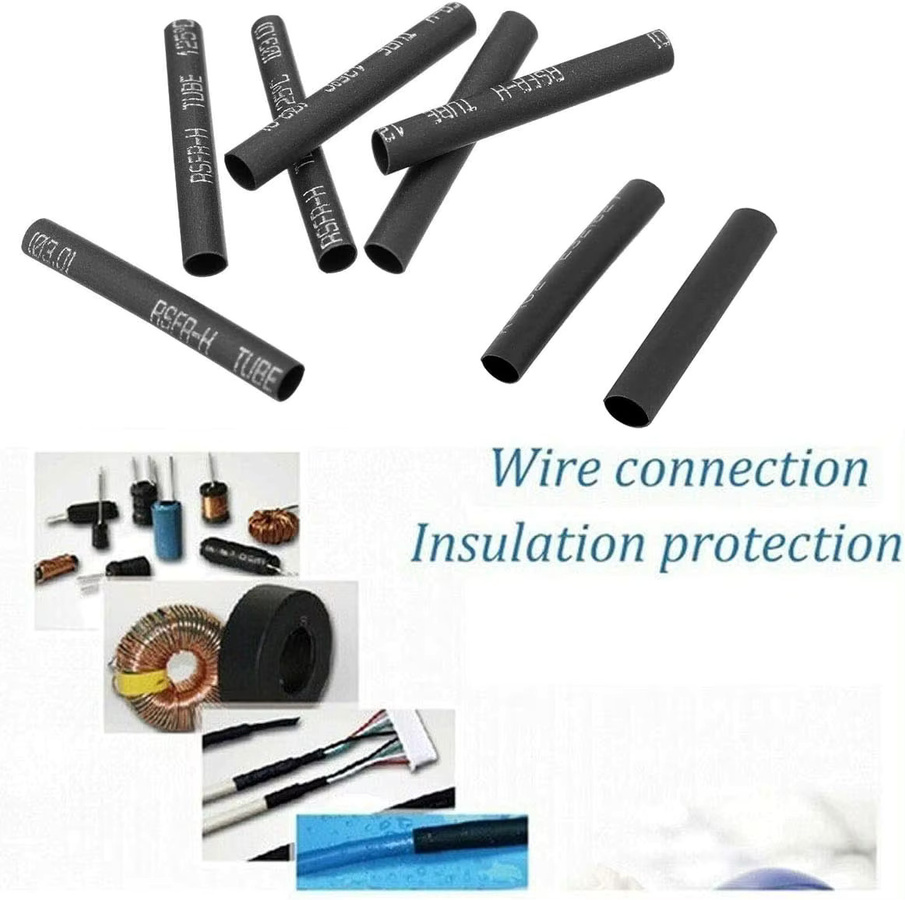 AOKIN Wire Wrap Sleeve Schrumpfschlauch Schwarz, Durchmesser: 3 mm, Länge: 30 mm, 240 Stück - Bild 4