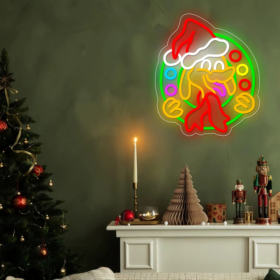 Dimmbares Frohe Weihnachten Neonschild in Multicolour zur Wanddekoration für Wohnzimmer und Schlafzimmer - Bild 2