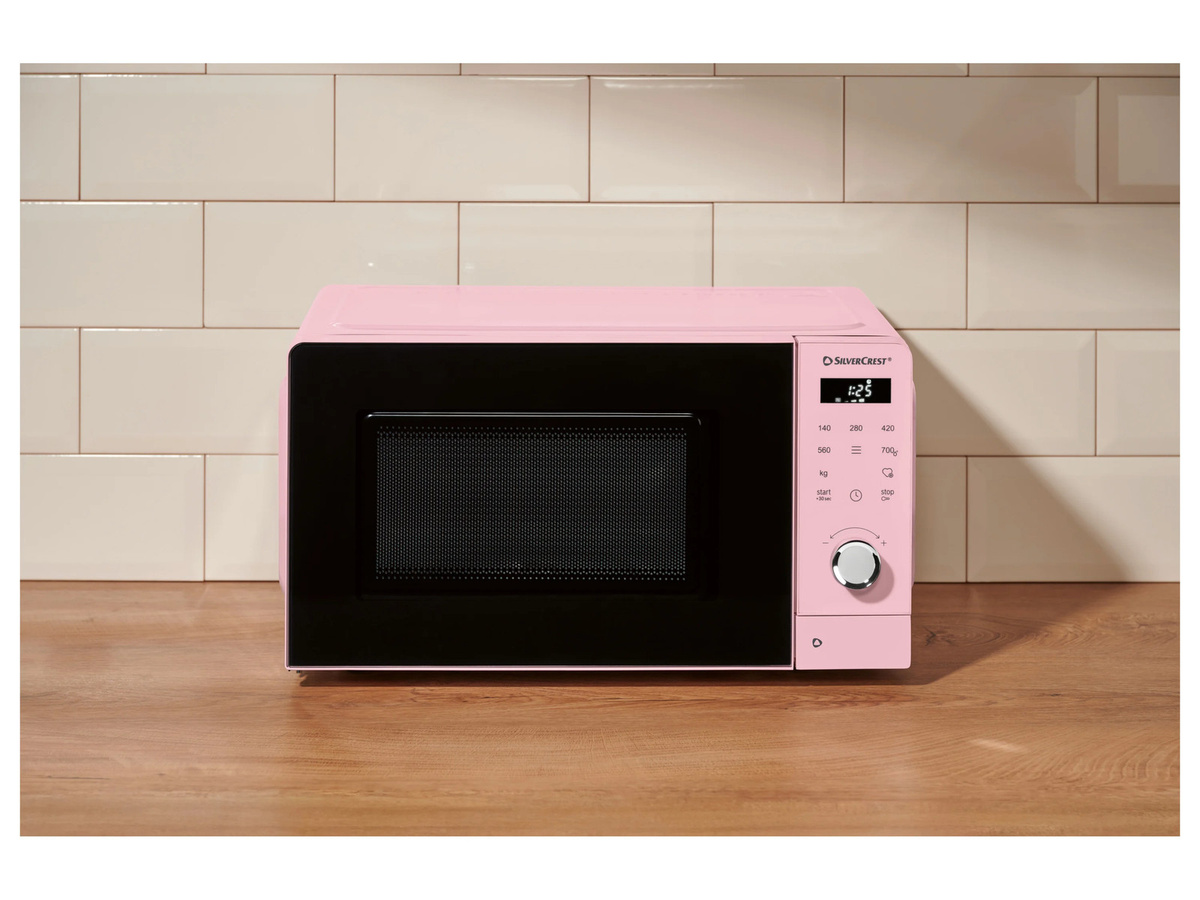 SILVERCREST Mikrowelle SMWC 700 D2 Solo in Pink mit Automatikprogrammen und 700 Watt Leistung, B/T/H: 44,6 x 33,8 x 24,1 cm - Bild 2