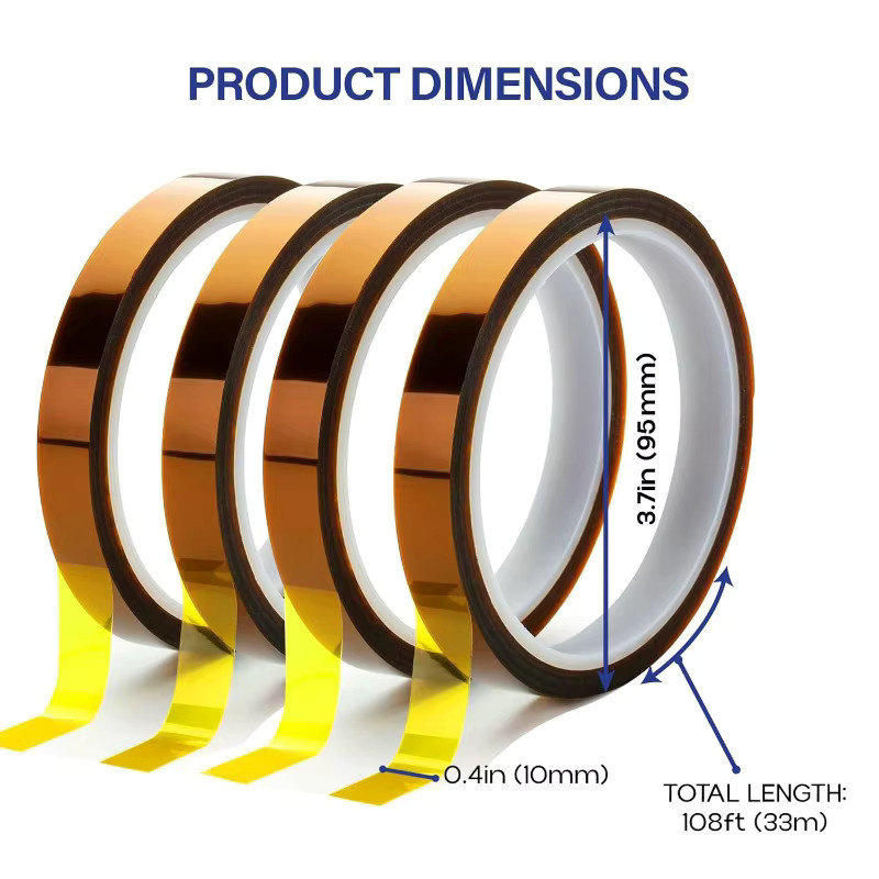 Gold Finger Hochtemperaturbeständiges Polyimid-Klebeband, Antistatisches PET-Isolierband für Lithium-Batterien, Farbe: Gold, B/T/H: 33,0 x 30,0 x 4,0 cm - Bild 2