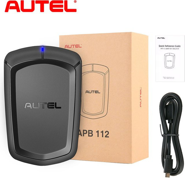 Autel APB112 Smart Key Simulator in Schwarz für Toyota und Lexus zur Decodierung von Schlüsselchips bei vollständigem Schlüsselverlust, kompatibel mit IM608, IM508 und IM600 sowie IM608 PRO - Bild 1