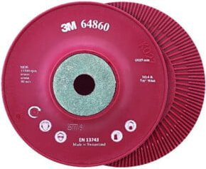 3M Fiberscheiben-Stützteller hart und gerippt in Rot mit einem Durchmesser von 115 mm - Bild 1