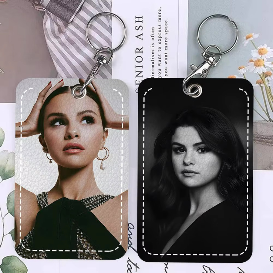 Schlüsselanhänger Leder, Kartenetui, S-Selena Gomez Sängerin - Bild 5