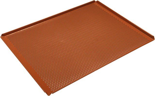 Schneider Backblech aus Aluminium und Silikon, rechteckig, rot/orange, B/T/H: 40 x 30 x 1 cm, Antihaftbeschichtung - Bild 1