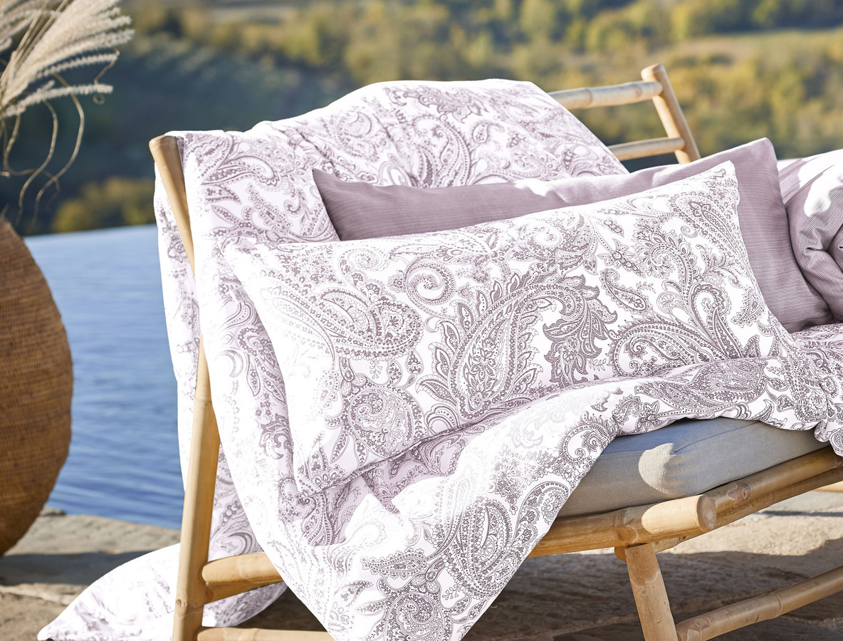 Irisette Florenz Premium Mako Satin Bettwäsche Paisley Rosa Beere mit Bettbezug und Kissenbezug, B/H: 155 x 220 cm und 80 x 80 cm - Bild 1