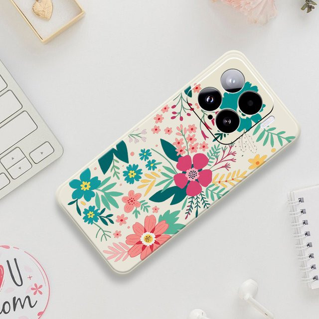 Bunte Blumen Silikon Schutzhülle für Xiaomi Mi 15 Ultra, Mi 14T, 13T, 12T, 11T Pro und Mi 13T Pro in Multicolour - Bild 1