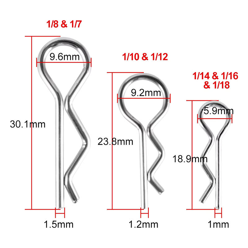 9IMOD RC Körper Clips Metall 50-teiliges Set - Bild 4