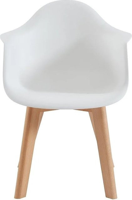 Vente-unique Kinderstuhl Poupinette in Weiß mit Buchenholz-Gestell, Breite: 41,5 cm - Bild 1