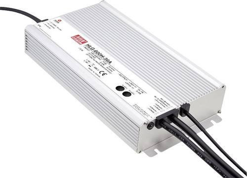 Mean Well MW HLG-600H-15A LED-Treiber, silberner LED-Trafo mit Konstantspannung und Konstantstrom, 540W, 36A, 15 V/DC, IP65, Aluminiumgehäuse - Bild 1