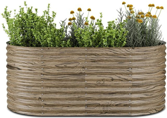 Blumfeldt High Grow Hochbeet aus verzinktem Stahl in Dunkelbraun, B/T/H: 100 x 80 x 200 cm - Bild 1