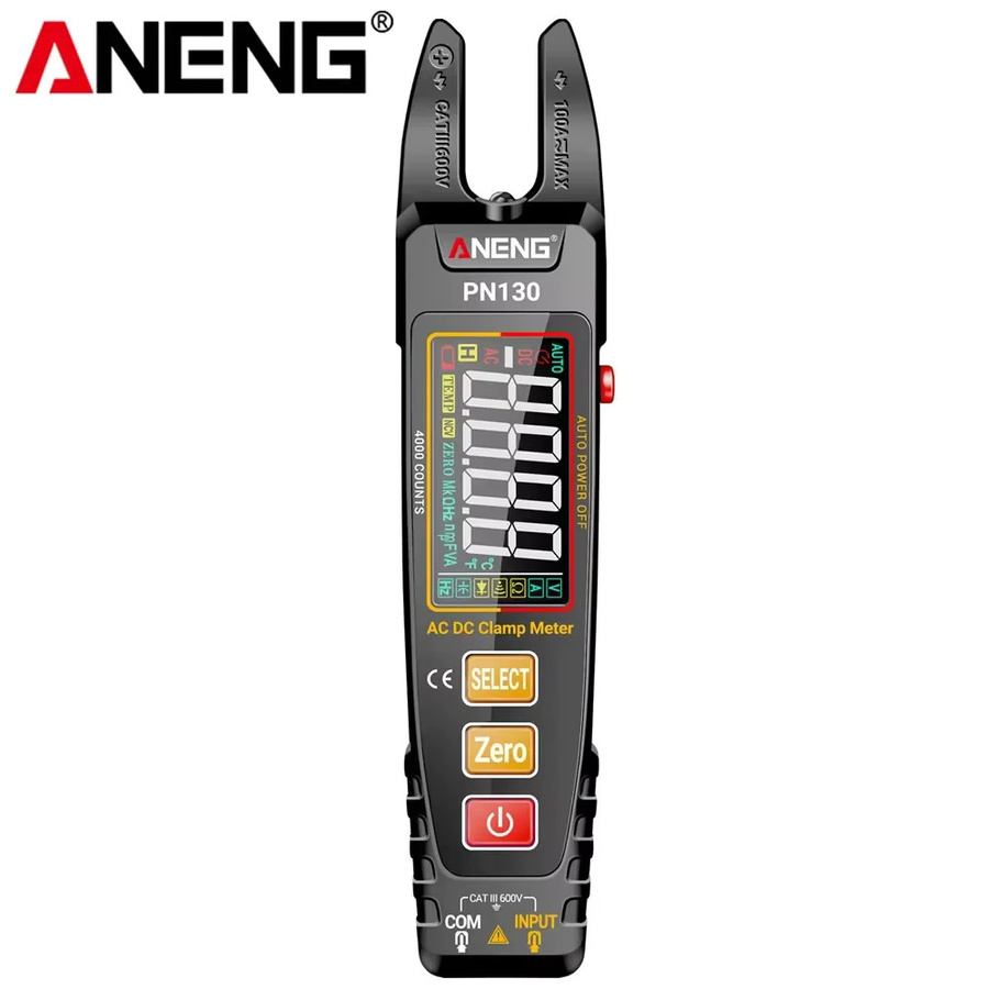 ANENG PN130 Digitales Zangenmessgerät in Schwarz mit NCV-Funktion, wiederaufladbares Multimeter für AC/DC Strom bis 100A und Spannung bis 600V - Bild 6